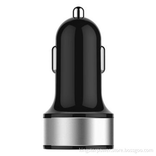 Universal Dual Color Dual USB Car Charger, LED Indicator, DC 5V 1A/2.1A
